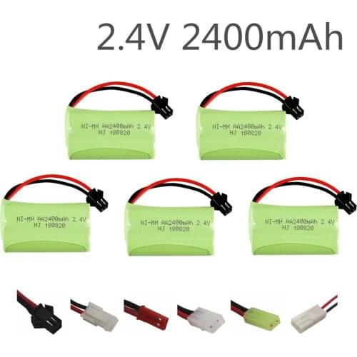 5pcs baterie pack aa ni-mh 2.4V 2400mAh / aa rechargeable battery for RC electric toy electric tool / 2.4v nimh battery pack