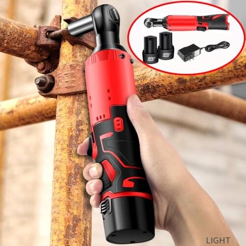 12V 3/8" 6500mAh Cordless Electric Ratchet Wrench Tool Rechargeable Lithium-Ion Battery Scaffolding Impact Wrench Power Tool