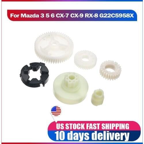 6pcs/set Car Power Window Regulator Motor Gear Kit For Mazda 3 5 6 CX-7 CX-9 RX-8 G22C5958X Replacement Parts