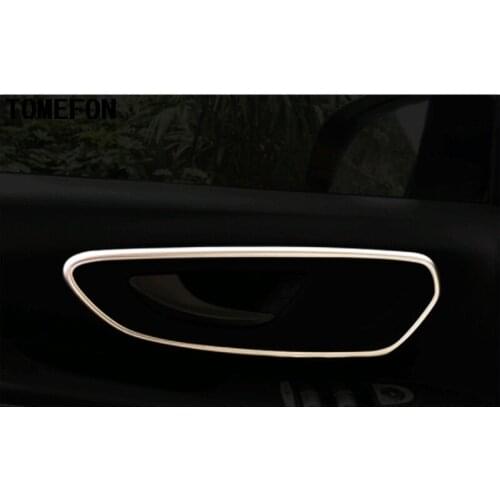 TOMEFON Car Auto Styling For Benz VITO V-Class Viano Valente Metris 2014-2017 ABS Chrome Interior Door Handle Doorknob Bowl Trim