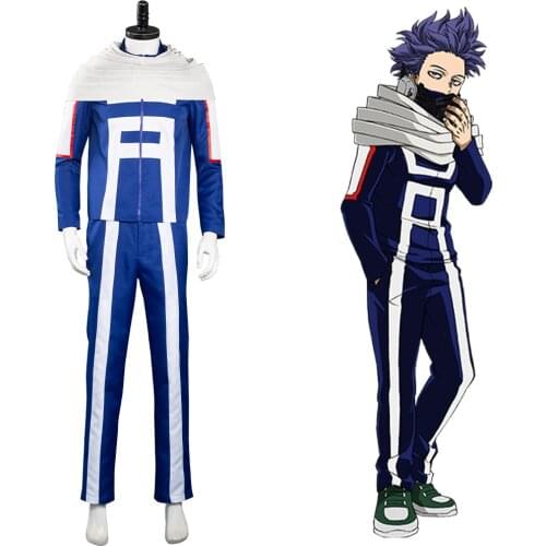 Boku no /My Hero Academia Hitoshi Shinso Cosplay Costume Halloween Carnival Suit