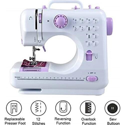 Free Shipping Fanghua 505A Electric Sewing Machine Electric Mini Portable Two-Wire Two-Speed DC Electric Pedal Sewing Machine