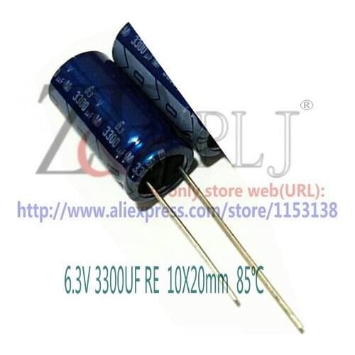 Electrolytic capacitor 6.3V 3300UF RE3 3300UF/6.3V // 6.3V3300UF 3300UF 6.3V CA NEW Original 10X20MM 20PCS/LOT