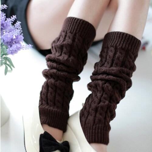 Leg Warmers For Women Sprong Autumn New Warm Polainas Knitted GirlS Solid Casual Loose Crochet Long Socks Wholesale 10 Colors