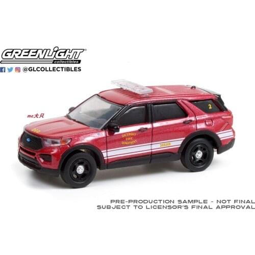 GREENLIGHT 1:64 2020 Ford Police Interceptor Utility Detroit Fire Department Collect die-casting alloy car models
