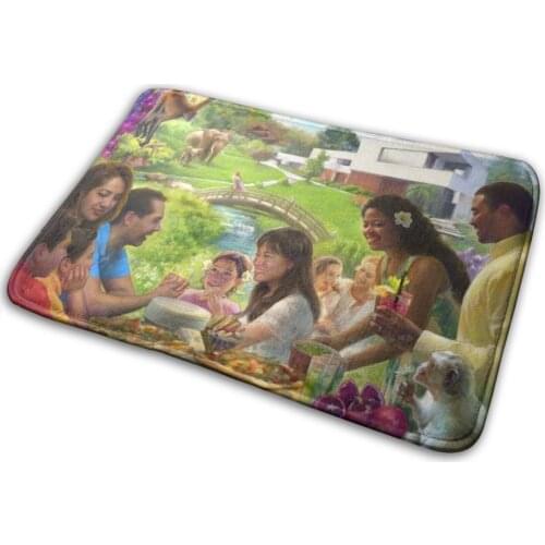 Good Friends And Food Mat Rug Carpet Anti-Slip Bedroom Entrance Door Mat Esalazar Jw Plenty Food Masks Paradise New World