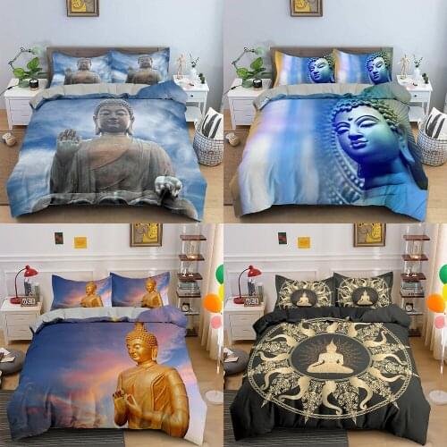 ZEIMON Boho 3D Bedding Set Buddha Printed Duvet Cover For Adults Bedclothes Bed Sets Quilt Covers With Pillowcase
