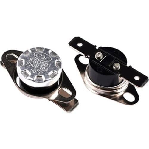 KSD301 250V 10A Normal Closed Open Temperature Switch Thermal Control 40C 50C 70C 80C 90C 100C 120C 130C 140C 150C Centigrade