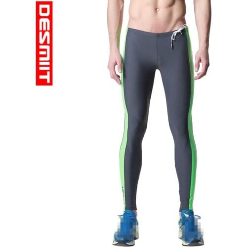 Desmiit Swimwear Men Swim Tights for Man Swimsuit Swimming Pants Long Swim Trunks Beach Bathing Suits Fitness Sport Wear Sunga