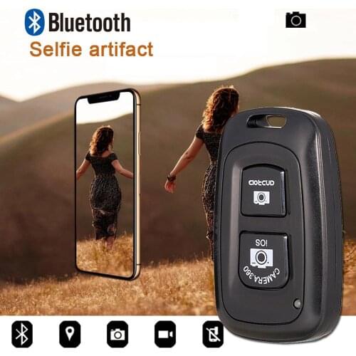 Mini Bluetooth-compatible Remote Control Button Wireless Controller Self-Timer Camera Stick Shutter Release Phone Monopod Selfie
