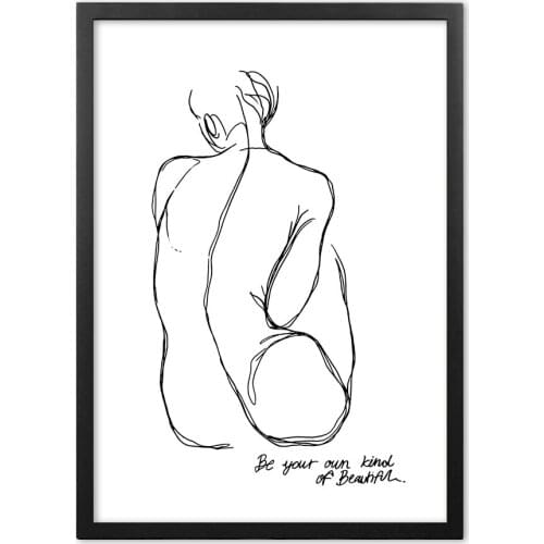 Minimalist Lines Abstract Figure Nordic Posters And Prints Wall Art Paper Painting Landscape Wall Pictures For Living Room Decor