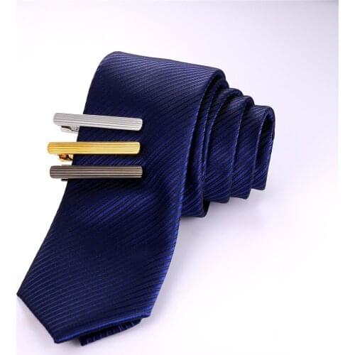 Mens Wedding Gift Tie Clip $ Cufflinks Fashion Gold/Silver Color Tie Bar Wedding Slim Tie Clip Wholesale TC100