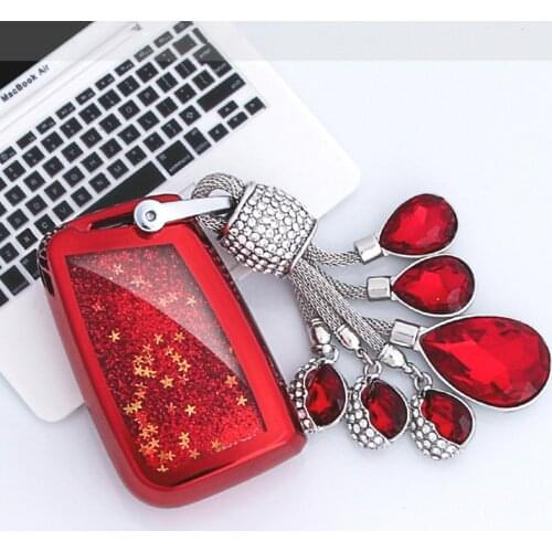 Funny Quicksand Soft TPU Key Case Cover Shell For Volkswagen VW Tiguan MK2 Magotan Passat B8 CC 2017 2018 For Skoda Superb A7