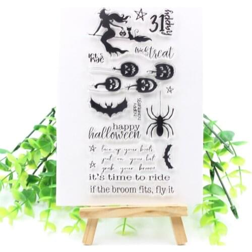 New Halloween Transparent Clear Silicone Stamp/Seal for DIY scrapbooking/photo album Decorative clear stamp 483