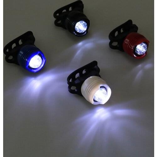New Led Waterproof Bicycle Tail White Flash Light Bike Safety Cycling Warning Lamp
