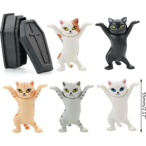 Lifted The Coffin Dancing Cat Pen Holders Mobile Phone Holder Model Ornaments L41E