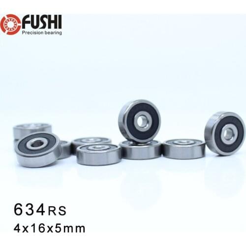 634RS Bearing 4*16*5 mm ( 10 Pcs ) ABEC-1 Grade R1640HH 634-2RS Miniature 634 RS Ball Bearings