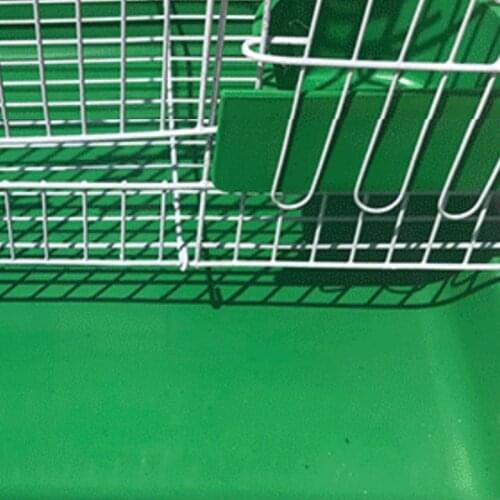 Wire Rectangular Small Cage for Small Birds and Canaries Rekord Equipped with Bird Standing Stick and 2 Semicircular