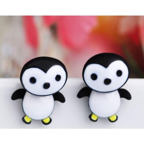 OI Clearance Lovely Animal Shape Enamel Piercing Earrings Jewelry For Women Children Party Birthday Decoration Accessories