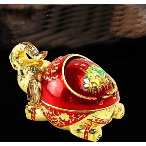 Retro elephant metal ashtray Fun elephant home decor ashtrays