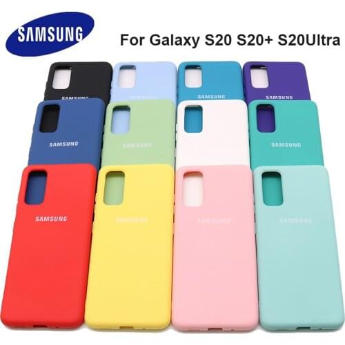 Samsung Galaxy S20 Silicone Cover Soft Liquid Silicone Office Solid color Style Case for Galaxy S20 S20 Plus S20 Ultra With Logo