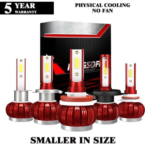 Led Car Headlight Lamp LED Bulbs H7 H1 H8 H9 H11H4 HB2 9003 9005 HB3 9006 HB4 6000k Headlamps Kit Light 12V 36W 8000LM Small