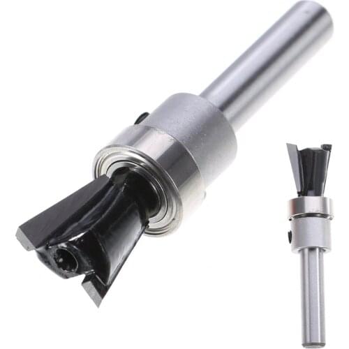 1/4" Shank Carbide Dovetail Joint Router Bit 10 Degree Woodworking Cutter with Bearing For Power Tool