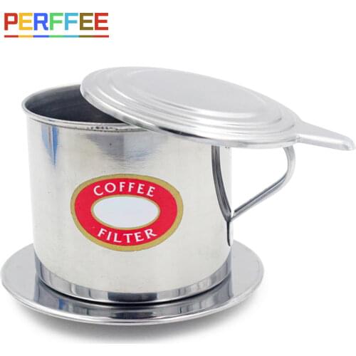 Vietnamese Coffee Filter Stainless Steel Phin Coffee Filter Traditional Vietnam Coffee Maker Coffee Brewing Tool Portable Pot