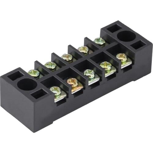 5pcs Dual Row 5 Positions 600V 15A Screw Terminal Block 10 Pre-Insulated Terminal Barrier Strip For Home Appliances