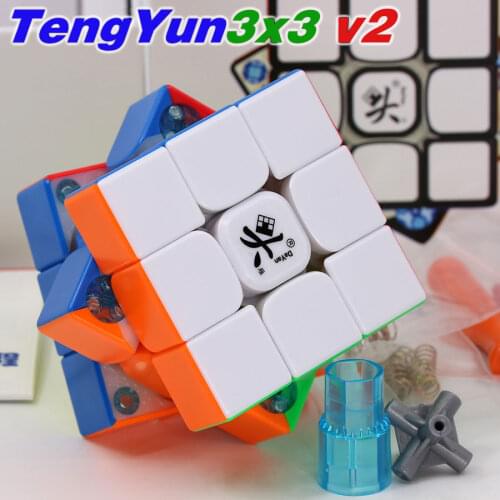 Magic puzzle cube DaYan TengYun 3x3x3 v2 magnetic cube speed professional cube WCA copetition champion club twist toys game