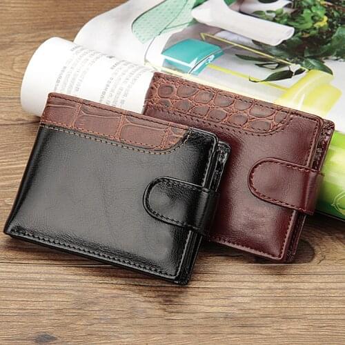 2016 Men Bifold Faux Leather ID Card Holder Money Clutch Billfold Coin Wallet Purse Carteira 9IGX