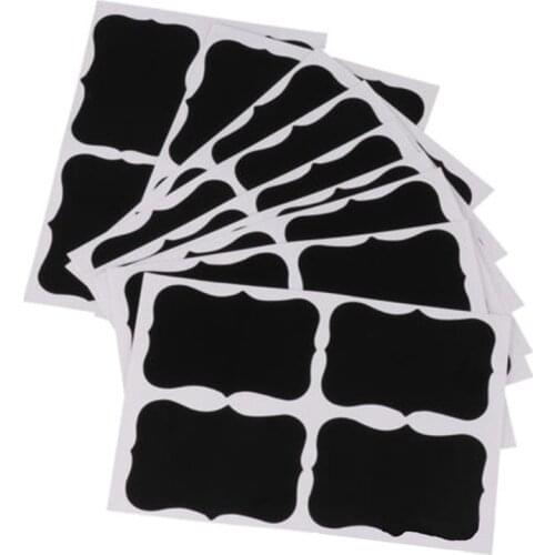 36Pcs Waterproof Chalkboard Kitchen Spice Label Stickers Home Jam Jar Bottle Tags Blackboard Labels Stickers School Supplies