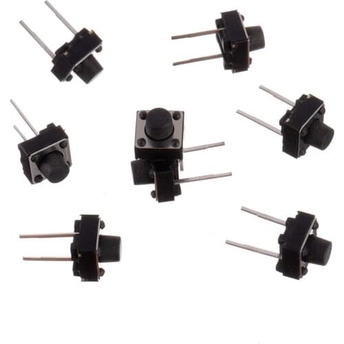 50pcs/lot Mini Micro Momentary Tactile Push Button Switch 2 pins 6*6*5 mm ON/OFF keys button DIP 6x6x5mm