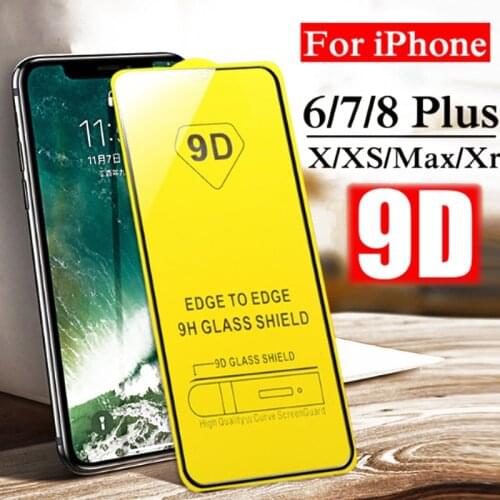 500pcs 9D/10D Full Glue Tempered Glass for iphone 13/12/XS/XR/11 Pro Max/XR/6/7/8 Plus/SE2 Screen Protector (2.5D) with wipes