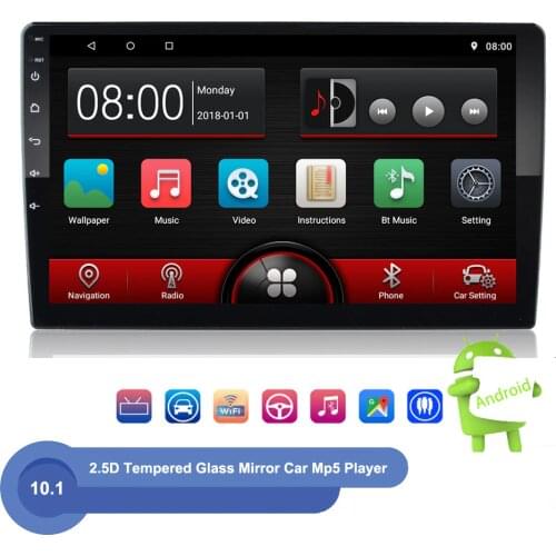 Android 2 Din Car radio Multimedia Video Player GPS Navigation 10.1"HD Universal auto Audio Stereo WiFI Bluetooth USB FM AM