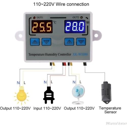 Digital Thermostat Humidity Controller Egg Incubator 10A Temperature Controller J22 21 Dropshipping