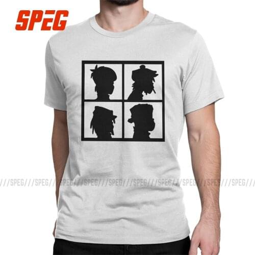 Gorillaz Demon Days T Shirts Men 100% Cotton Amazing T-Shirt Round Neck Tee Shirt Short Sleeve Tops Gift New Arrival