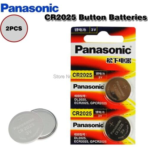 Panasonic Original 2PCS/LOT cr 2025 3V Lithium cr2025 Button Cell Batteries Coin Battery For LED Lights Toys Watches