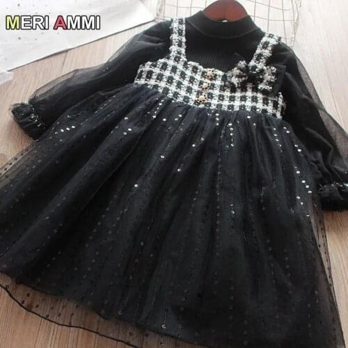 MERI AMMI Baby Girls Infant Clothing Black Red Plaid TuTu Ball Gown Bow Dress