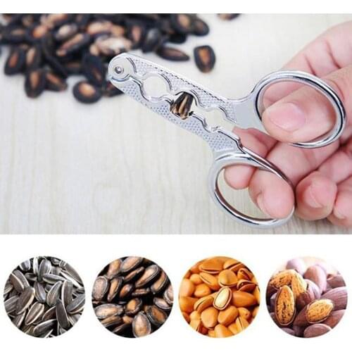Creative Alloy Multi-function Nibbling Melon Seeds Opener Lazy Household Tool Melon Seeds Pliers Small Dried Nut Peeler New