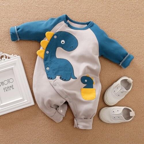 Newborn Baby Boy Clothes Organic Cotton Overalls Children New Born Girl Clothing Romper Infant Jumpsuit Dinosaur Costume Things