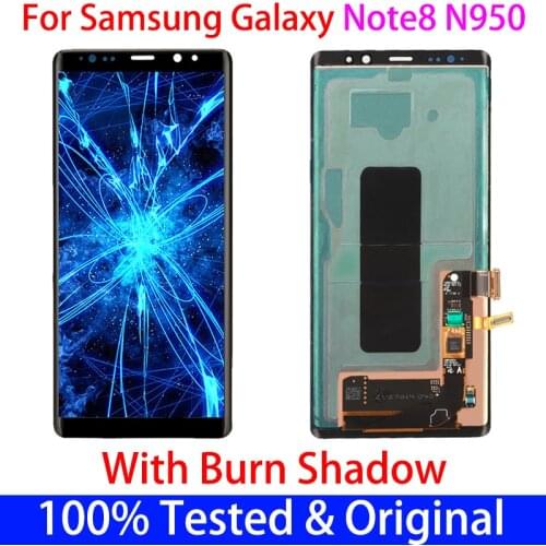 Original 100% Super AMOLED Lcd For Samsung Galaxy Note 8 Screen N9500 N950Fd N950U Display Note8 Lcd With Black Spots dot