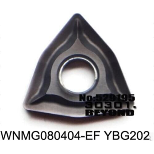Original WNMG080404-EF YBG202 WNMG 080404 Carbide Inserts CNC Tool for MWLNR WWLNR Lathe Tools Turning Toolholder