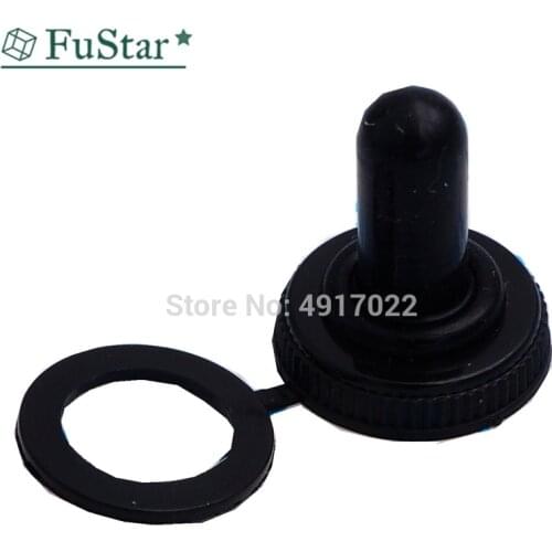 5PCS/LOT Toggle Switch Waterproof Rubber Resistance Cover Dust Cap Boot Black Tarpaulin 12MM Rocker Arm Switching Button Switch