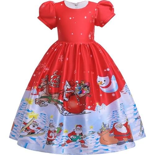 Christmas Girls Dress Elegant New Year Princess Children Party Dress Wedding Gown Kids Dresses for Girls Birthday Party Dress