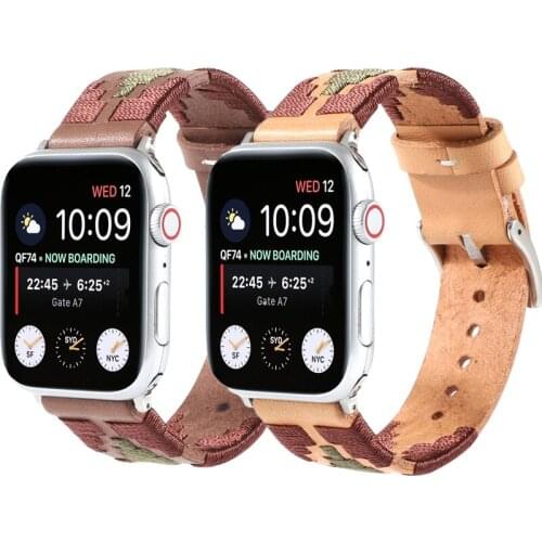 For Apple Watch SE 6 5 4 3 Braided Leather Loop Band Smart Watch Strap Bracelet for iWatch 40MM 42MM 38mm 44mm 2021 New Design