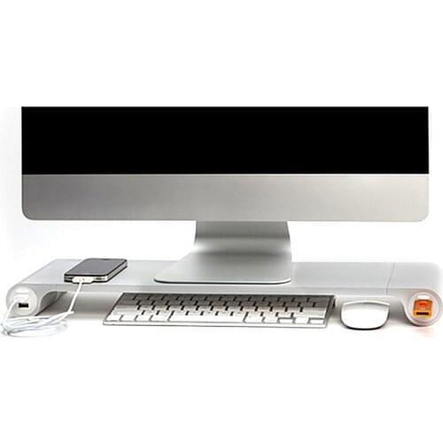 Universal Monitor Stand Riser With USB3.0 Hub Support Data Transfer And Charging Steel Desk Organizer For Laptop Computer