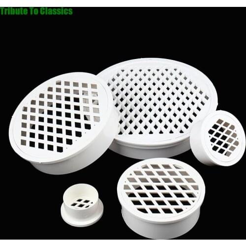 PVC 50/75/110/160/200 Insert Type Simple Floor Drain Garden Balcony Roof Round Filter Net Outdoor Drainage Fittings