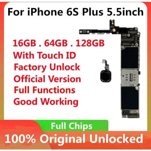 100% Original Unlocked for iPhone 7 Plus Motherboard With / Without Touch ID, Mainboard IOS Installed Logic Board Full Chips IOS