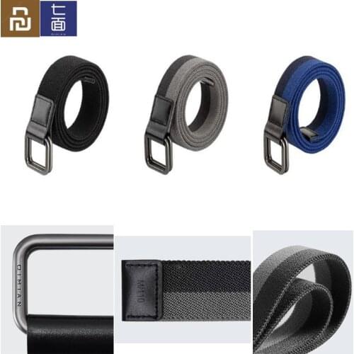 Youpin Qimian Fashion Elastic Fabric Sports Tactical Belt Double Ring Alloy Buckle Leather Rinforcement Comfortable Mens Belt